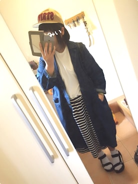 「Green Parks fuuwa（グリーンパークスフーワ）のアイテム（パンツ）」を使った、なりみいさん（レディース・162cm）の春コーディネート