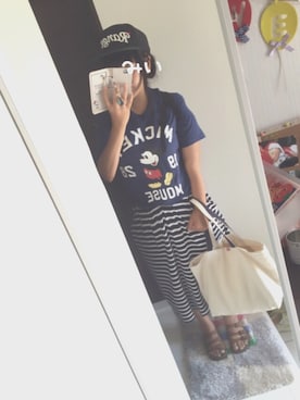 「Green Parks fuuwa（グリーンパークスフーワ）のアイテム（パンツ）」を使った、なりみいさん（レディース・162cm）の夏コーディネート