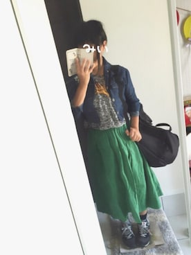 「Green Parks fuuwa（グリーンパークスフーワ）のアイテム（パンツ）」を使った、なりみいさん（レディース・162cm）の秋コーディネート