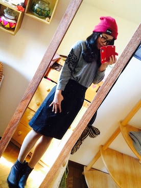 「スエット」｜AKARIさん（レディース・152cm）の冬コーディネート