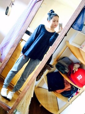 「スエット」｜AKARIさん（レディース・152cm）の冬コーディネート