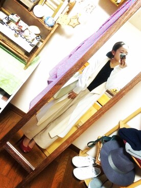 「OZOC（オゾック）のアイテム（ピアス（両耳用））」を使った、AKARIさん（レディース・152cm）の冬コーディネート
