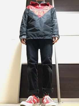 「FAR EASTERN ENTHUSIAST（ファーイースタンエンスージアスト）のアイテム（シューズ）」を使った、izuさん（メンズ・170cm）の冬コーディネート