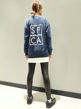「TOPMAN（トップマン）のアイテム」を使った、タナカさん（レディース・175cm）の秋コーディネート