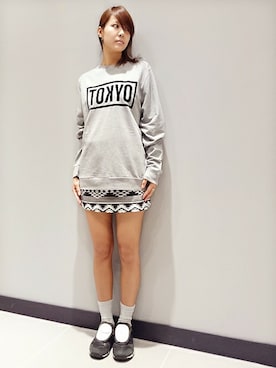 「TOPMAN（トップマン）のアイテム」を使った、タナカさん（レディース・175cm）の秋コーディネート