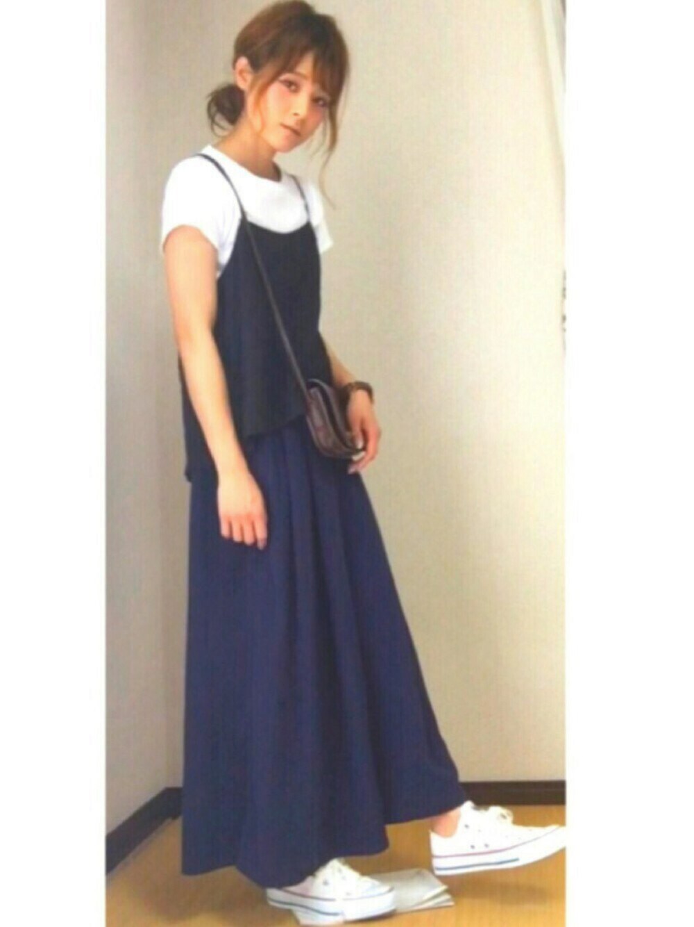 「大人カジュアル、プチプラ、オシャ神、スニーカー、ガーリー、GU、niko and ...」｜「GUのアイテム（パンツ、ブルー系）」を使った、yunさん（レディース・153cm）の夏コーディネートの1枚目の写真