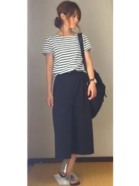 「DHOLIC（ディーホリック）のアイテム（バックパック/リュック）」を使った、yunさん（レディース・153cm）の夏コーディネート