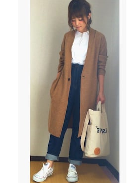 「UNIQLO（ユニクロ）のアイテム（その他）」を使った、yunさん（レディース・153cm）の秋コーディネート