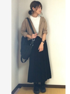 「DHOLIC（ディーホリック）のアイテム（バックパック/リュック）」を使った、yunさん（レディース・153cm）の秋コーディネート