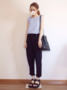 eさん（レディース・160cm）の夏コーディネート