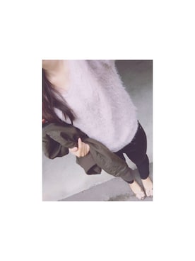 「GRL（グレイル）のアイテム（ピアス（両耳用））」を使った、mitonさん（レディース・150cm）の秋コーディネート