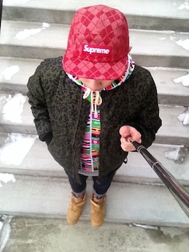 「HUF」｜「アイテム（その他アウター）」を使った、sungwookchoさん（メンズ・173cm）の冬コーディネート