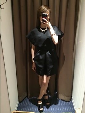 「made in HEAVEN（メイドインヘブン）のアイテム（オールインワン・サロペット）」を使った、sayakaさん（レディース・158cm）の夏コーディネート