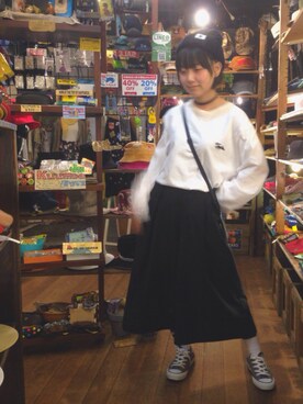 「GU（ジーユー）のアイテム（オールインワン・サロペット）」を使った、佐藤。さん（レディース・152cm）の秋コーディネート