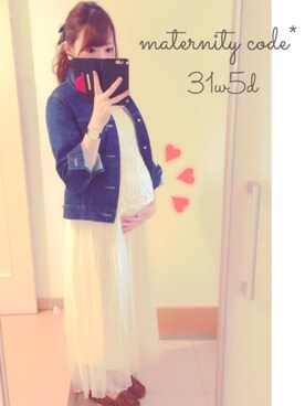 「Another Edition」｜「アイテム（デニムジャケット）」を使った、miomioさん（レディース・155cm）の春コーディネート