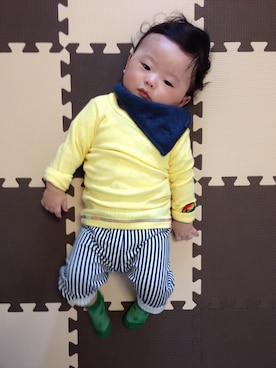 「フレンチカジュアル」｜puisanさん（キッズ・70cm）の春コーディネート