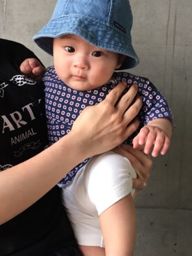 「DOLCE&GABBANA（ドルチェアンドガッバーナ）のアイテム（帽子）」を使った、A.Y.Hさん（キッズ・60cm）の夏コーディネート