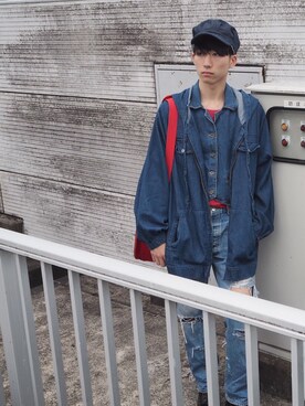 「撮影」｜「アイテム（その他）」を使った、Hayato Sakamotoさん（メンズ・177cm）の夏コーディネート