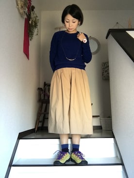 「Keith Haring（キース・ヘリング）のアイテム（腕時計）」を使った、KANAさん（レディース・155cm）の秋コーディネート