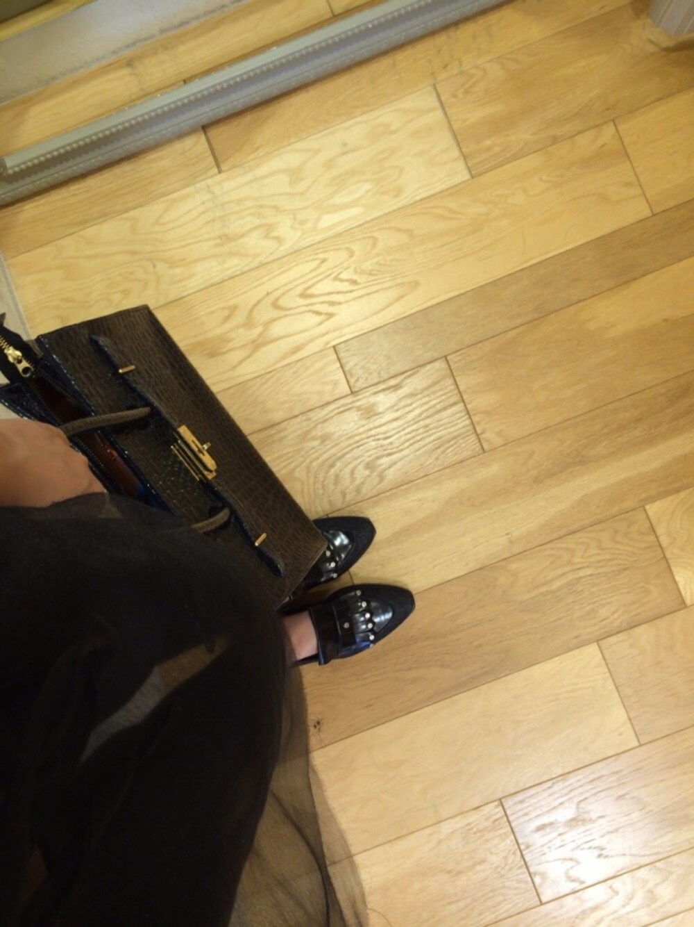 「Diesel」｜「ままの手作りのアイテム（ハンドバッグ、ブラック系）」を使った、enne..さん（レディース・159cm）の夏コーディネートの1枚目の写真
