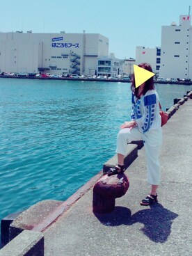 「BIRKENSTOCK（ビルケンシュトック）のBirkenstock Rio Quarter Strap Sandal（サンダル、ブラック系）」を使った、fuさん（レディース・163cm）の春コーディネート