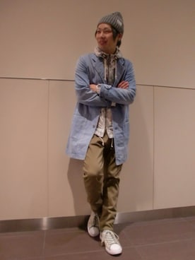 「masterkey（マスターキー）のアイテム（デニムジャケット）」を使った、nobuさん（メンズ・170cm）の春コーディネート
