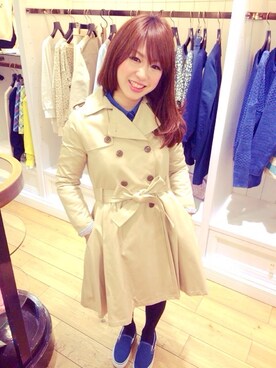 「Banner Barrett（バナーバレット）のアイテム（トレンチコート）」を使った、pixyon*さん（レディース・151cm）の春コーディネート