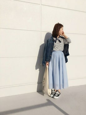 「RODE SKO（ロデスコ）のアイテム（財布/小物）」を使った、pixyon*さん（レディース・153cm）の春コーディネート