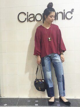 「バルーンスリーブ」｜つなしまあゆみさん（レディース・153cm）の夏コーディネート