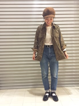 「MASTER&Co（マスターアンドコー）のアイテム（トップス）」を使った、つなしまあゆみさん（レディース・153cm）の秋コーディネート