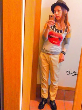 「リップ」｜「アイテム（アクセサリー）」を使った、hana子さん（レディース・156cm）の夏コーディネート