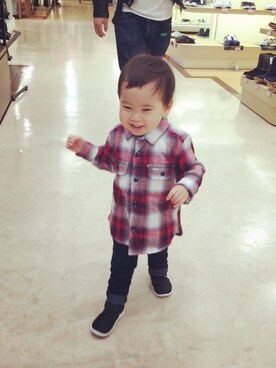 「PENDLETON（ペンドルトン）のアイテム」を使った、SOICHIROさん（キッズ・80cm）の秋コーディネート