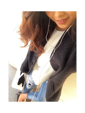 「アイテム（バッグ、ホワイト系）」を使った、ゆうみんさん（レディース・171cm）の春コーディネート