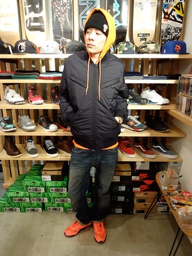 「Back Channel（バックチャンネル）のアイテム（ミリタリージャケット）」を使った、ブラックストアさん（メンズ・177cm）の秋コーディネート