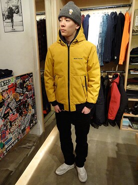 「Back Channel（バックチャンネル）のアイテム（ダウンジャケット/コート）」を使った、ブラックストアさん（メンズ・177cm）の秋コーディネート