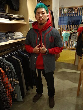 「 Baseball Shirt」｜ブラックストアさん（メンズ・170cm）の春コーディネート