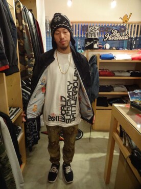 「INTERBREED」｜「アイテム（その他アウター）」を使った、ブラックストアさん（メンズ・170cm）の秋コーディネート