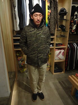「Back Channel（バックチャンネル）のアイテム（その他アウター）」を使った、ブラックストアさん（メンズ・177cm）の秋コーディネート