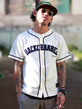 「 Baseball Shirt」｜ブラックストアさん（メンズ・170cm）の夏コーディネート