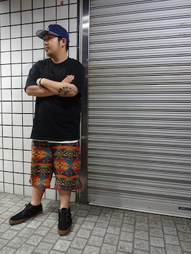 「IN4MATION（インフォメーション）のアイテム」を使った、ブラックストアさん（メンズ・167cm）の夏コーディネート