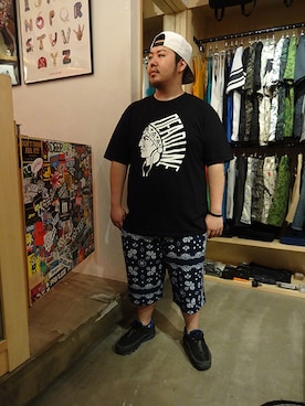 「 ショーツ」｜ブラックストアさん（メンズ・167cm）の夏コーディネート
