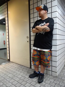 「IN4MATION（インフォメーション）のアイテム」を使った、ブラックストアさん（メンズ・162cm）の夏コーディネート