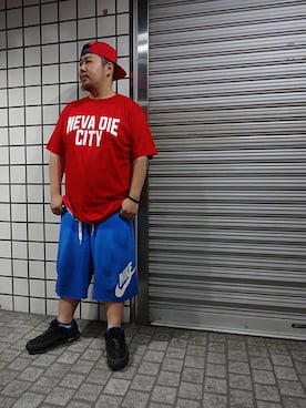 「cassettepunch.（カセットパンチ）のアイテム（トップス）」を使った、ブラックストアさん（メンズ・167cm）の夏コーディネート