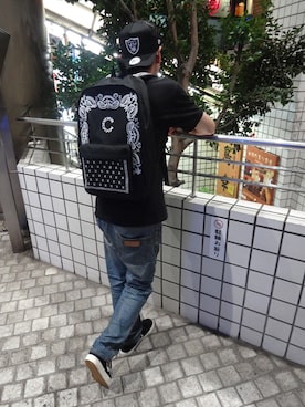 「CROOKS&CASTLES」｜ブラックストアさん（メンズ・174cm）の夏コーディネート