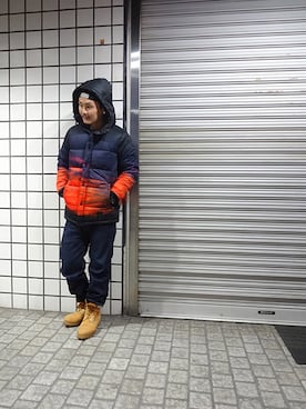 「APPLEBUM」｜「アイテム（ダウンジャケット/コート）」を使った、ブラックストアさん（メンズ・162cm）の秋コーディネート