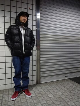 「APPLEBUM」｜「アイテム（ダウンジャケット/コート）」を使った、ブラックストアさん（メンズ・178cm）の冬コーディネート