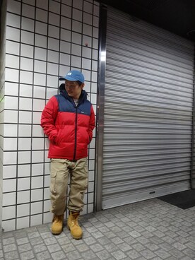 「Back Channel（バックチャンネル）のアイテム（ダウンジャケット/コート）」を使った、ブラックストアさん（メンズ・178cm）の冬コーディネート
