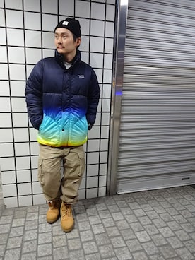 「APPLEBUM」｜「アイテム（ダウンジャケット/コート）」を使った、ブラックストアさん（メンズ・162cm）の冬コーディネート