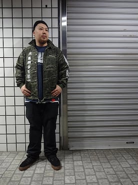 「Back Channel（バックチャンネル）のアイテム（ナイロンジャケット）」を使った、ブラックストアさん（メンズ・167cm）の春コーディネート