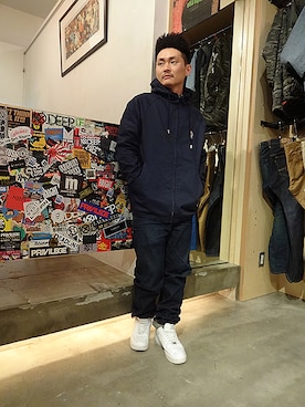 「INTERBREED」｜「アイテム（その他アウター）」を使った、ブラックストアさん（メンズ・162cm）の春コーディネート
